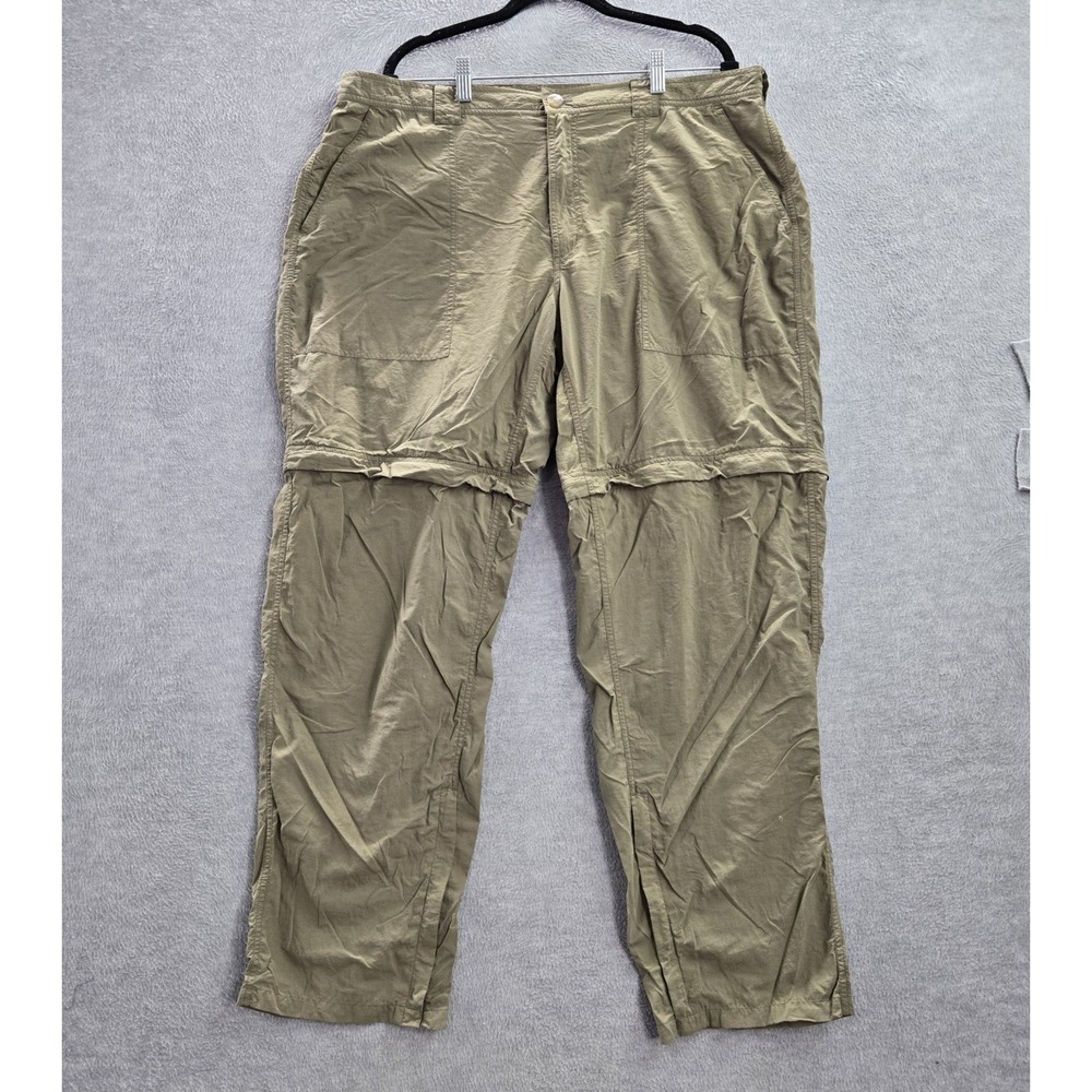 Exofficio Men Activewear Pants XL Cigar Nylon Convertible Button 32"‎ Outdoor